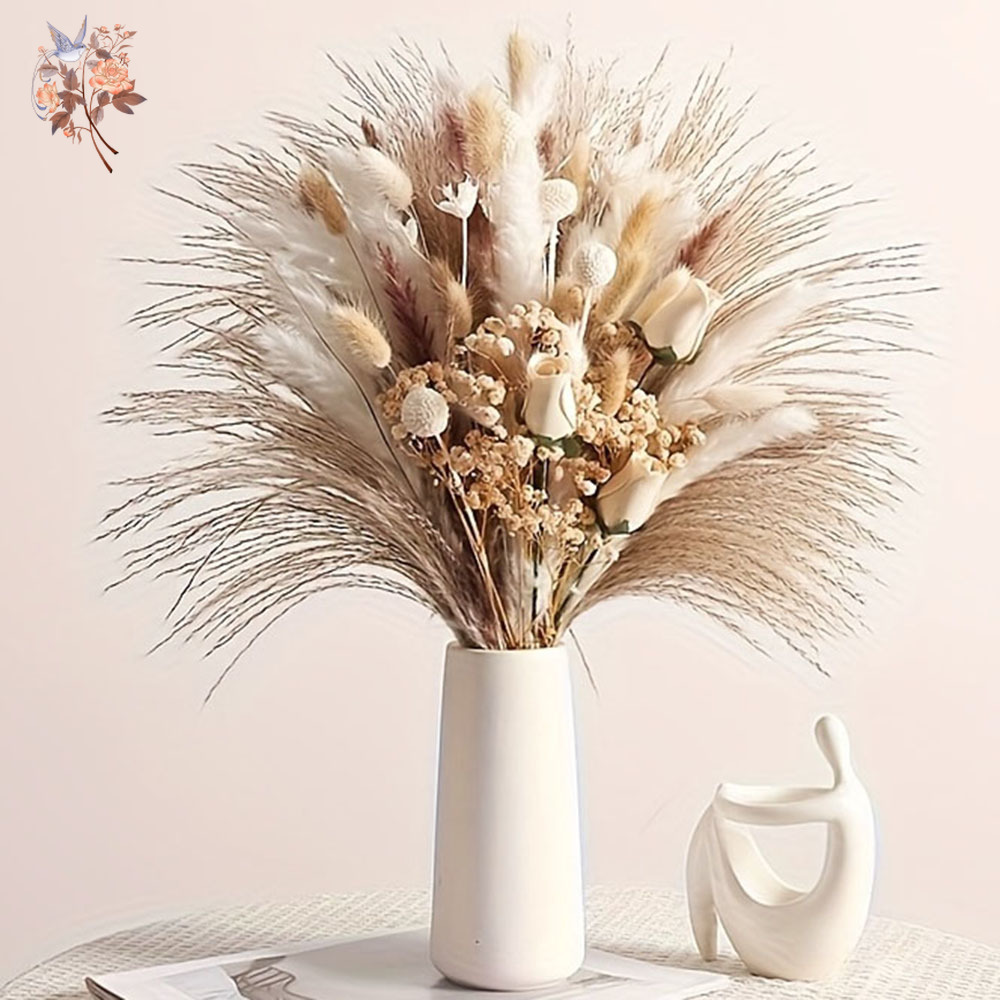 Dried Flower Bunch - 80Pcs Artificial Dried Flowers Bouquet for
