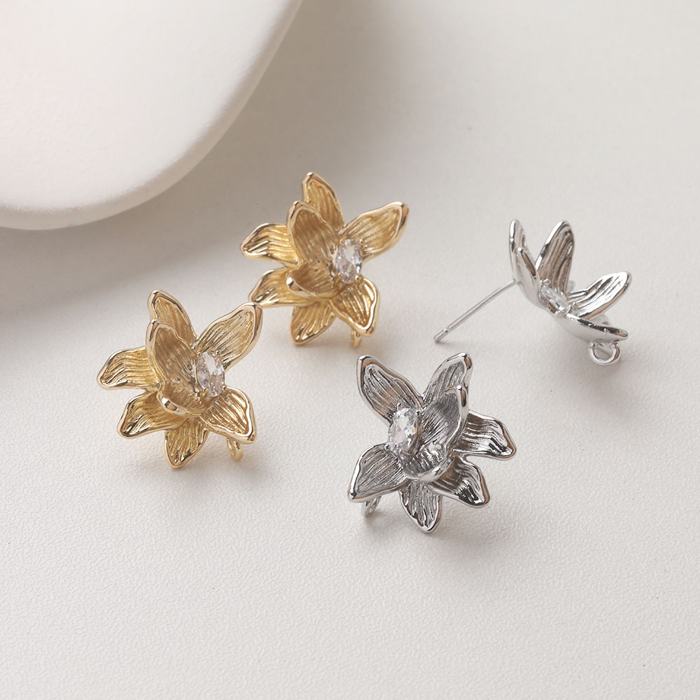 Flower Supply - 4PCS Dainty Flower Ear Studs Earrings