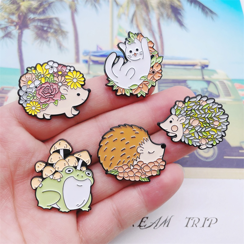 Sáng Tạo Cây Hoa Động Vật Men  - đánh giá và giá Flower Frog Pin