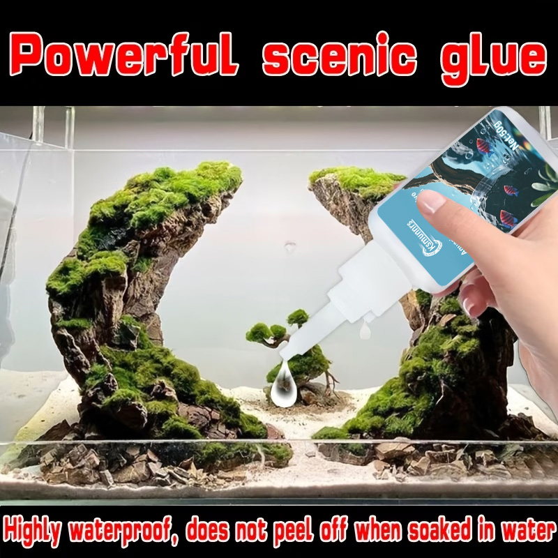 Aquarium Landscape Glue, Quick - đánh giá và giá Preserved Moss Sheet