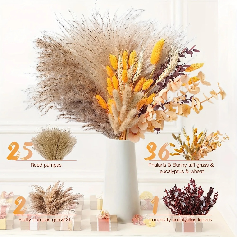 80Pieces Natural Dried Flowers - đánh giá và giá Dried Flower Bunch