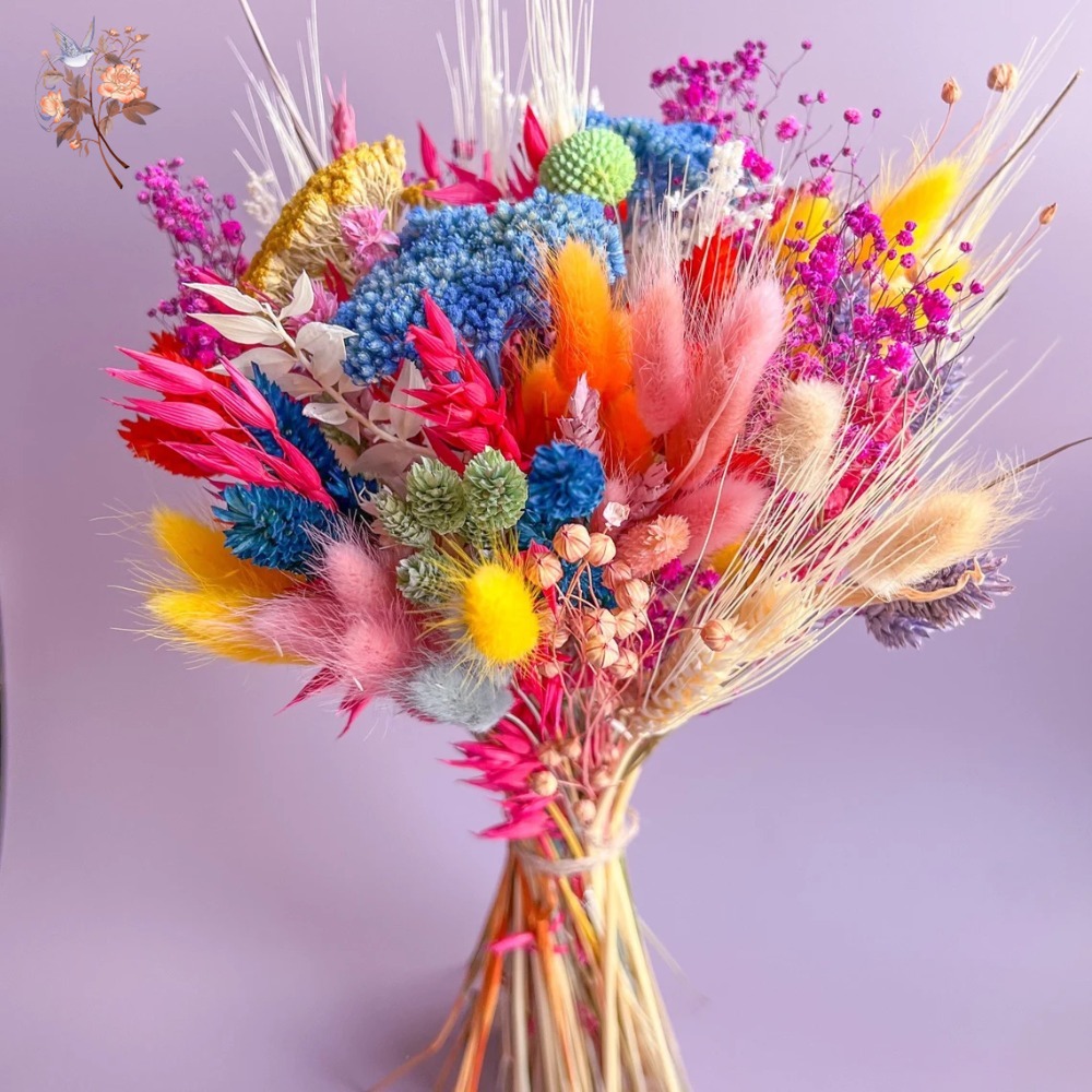 Colorful Dried Flowers Wedding - đánh giá và giá Dried Flower Bunch