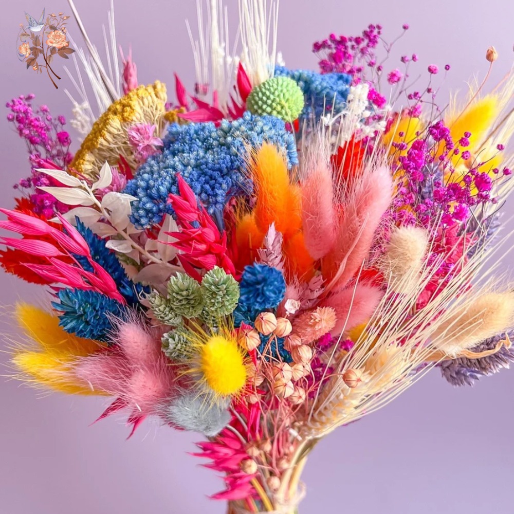 Colorful Dried Flowers Wedding - đánh giá và giá Dried Flower Bunch