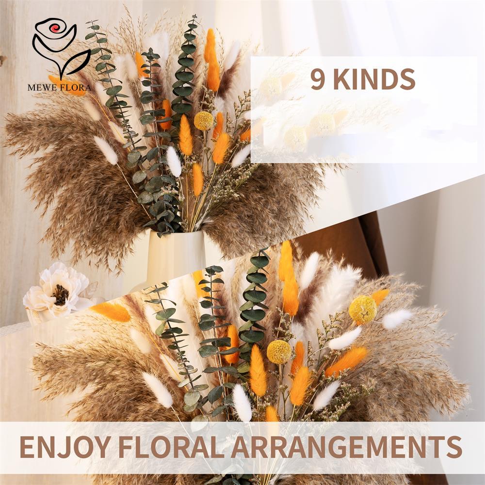 65Pcs Orange Pampas Grass Bouq - đánh giá và giá Dried Flower Bunch