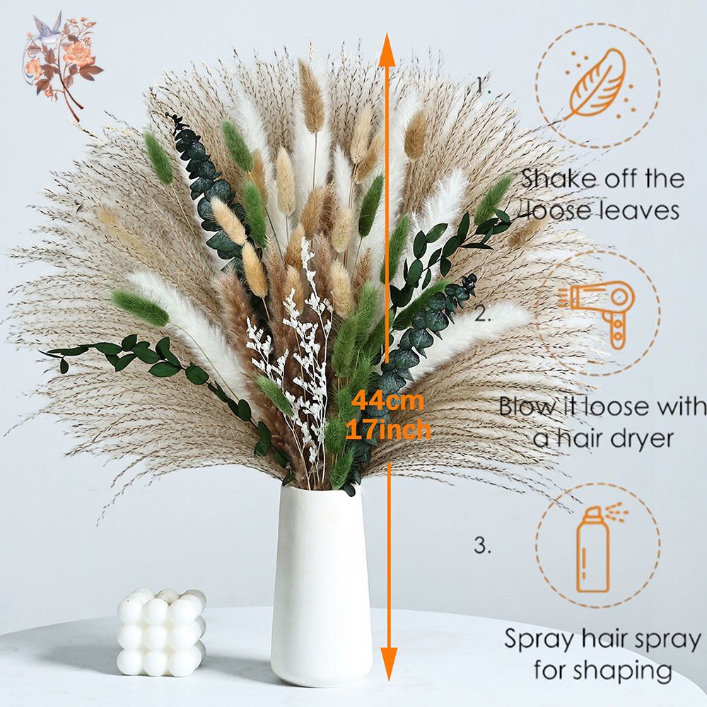 85PCS Natural Dried Flowers Pa - đánh giá và giá Dried Flower Bunch