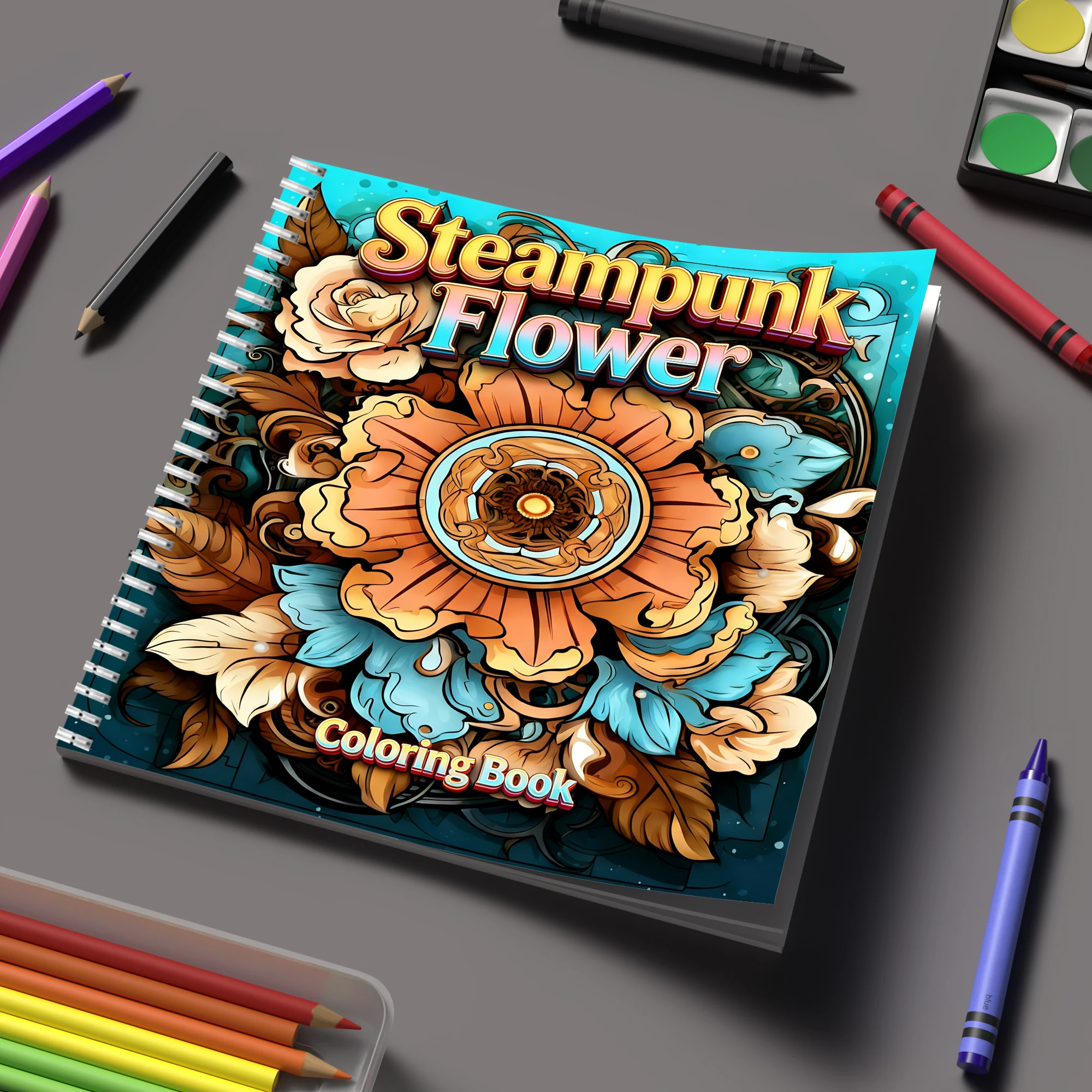 Coloring Book Steampunk Flower - đánh giá và giá Flower Supply