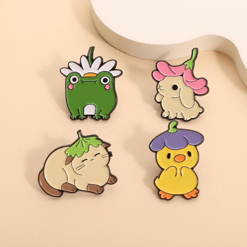 Flowers Leaf Hat Enamel Pins C - đánh giá và giá Flower Frog Pin