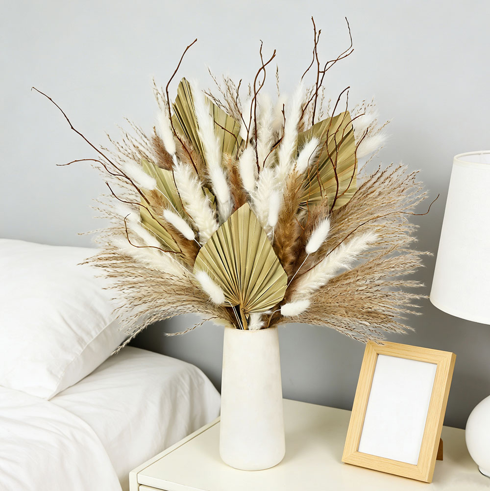 Natural Dried Palm Leaves Bouq - đánh giá và giá Dried Flower Bunch